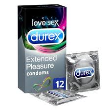 Durex Extended Pleasure Condoms Lubricated - 12 Long Lasting Delay Condoms