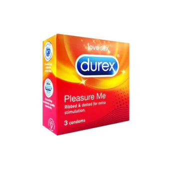 Durex Pleasure Me Ribbed and Dotted Condom Pack of 3