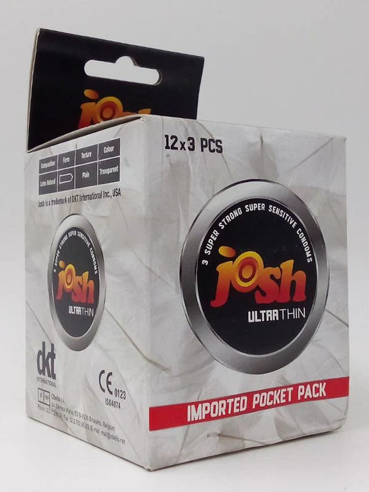 Josh Ultra Thin Condoms - 12 x 3 Super Sensitive Condom Pack